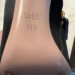 Gucci Women's Black Suede Ankle Booties